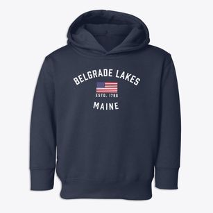Belgrade Lakes Maine Patriot Toddler Hoodie