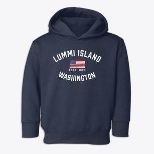 Lummi Island Washington Patriot Toddler Hoodie