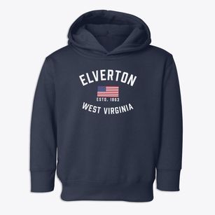 Elverton West Virginia Patriot Toddler Hoodie