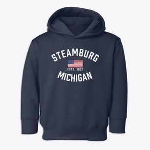 Steamburg Michigan Patriot Toddler Hoodie