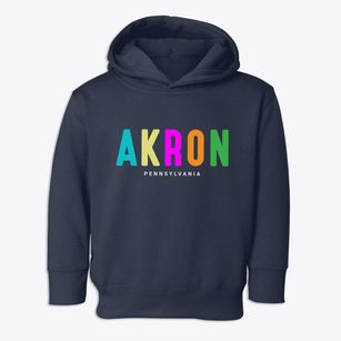 Akron Pennsylvania Color Pop Toddler Hoodie