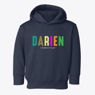 Darien Connecticut Color Pop Toddler Hoodie