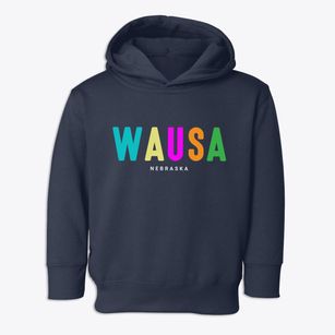 Wausa Nebraska Color Pop Toddler Hoodie