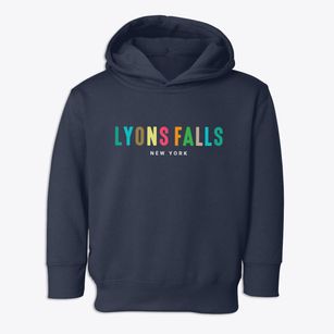 Lyons Falls New York Color Pop Toddler Hoodie