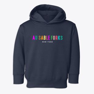 Au Sable Forks New York Color Pop Toddler Hoodie