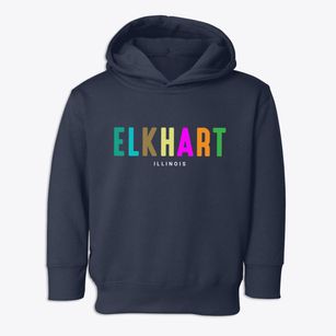 Elkhart Illinois Color Pop Toddler Hoodie