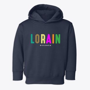 Lorain Wisconsin Color Pop Toddler Hoodie