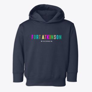 Fort Atkinson Wisconsin Color Pop Toddler Hoodie