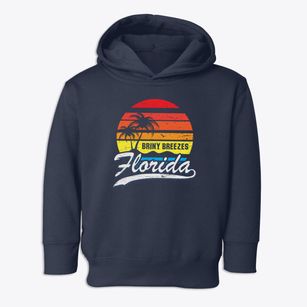 Briny Breezes Florida Palm Tree Sunset Toddler Hoodie