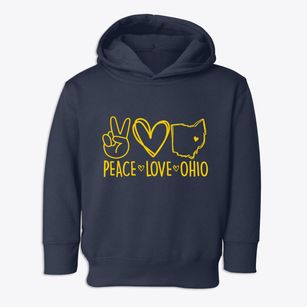  Ohio Peace Love Toddler Hoodie