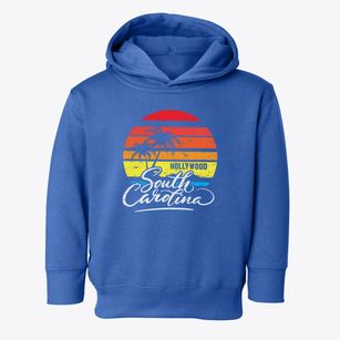 Hollywood South Carolina Palm Tree Sunset Toddler Hoodie