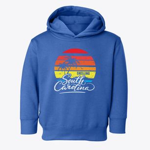 Snelling South Carolina Palm Tree Sunset Toddler Hoodie