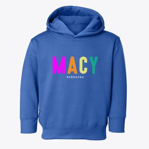 Macy Nebraska Color Pop Toddler Hoodie