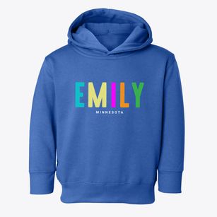 Emily Minnesota Color Pop Toddler Hoodie