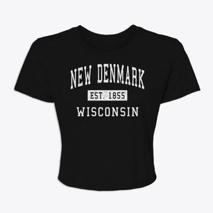 New Denmark Wisconsin Classic Established Women's Crop Top