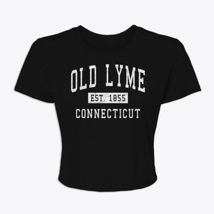 Old Lyme Connecticut Classic Established Women's Crop Top