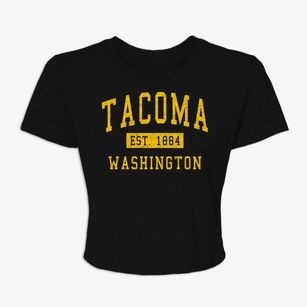 Tacoma Washington Classic Established Women's Crop Top