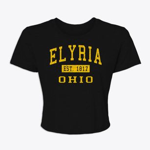 Elyria Ohio Classic Established Women's Crop Top