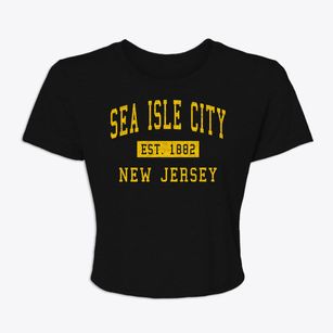 Sea Isle City New Jersey Classic Established Women's Crop Top
