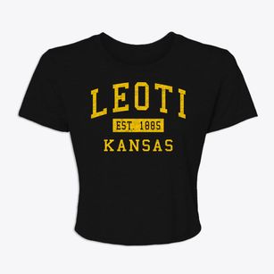 Leoti Kansas Classic Established Women's Crop Top