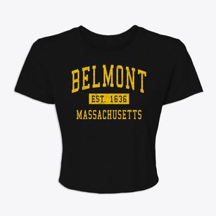 Belmont Massachusetts Classic Established Women's Crop Top