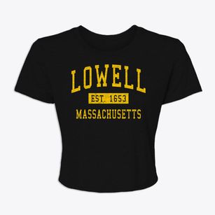 Lowell Massachusetts Classic Established Women's Crop Top