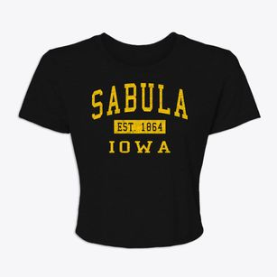 Sabula Iowa Classic Established Women's Crop Top