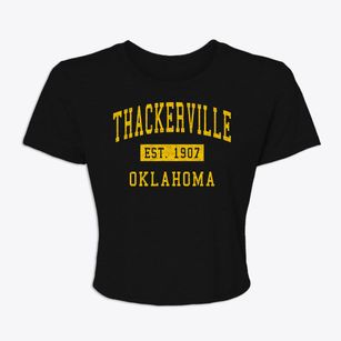 Thackerville Oklahoma Classic Established Women's Crop Top
