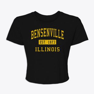 Bensenville Illinois Classic Established Women's Crop Top