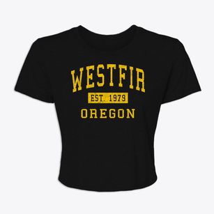 Westfir Oregon Classic Established Women's Crop Top