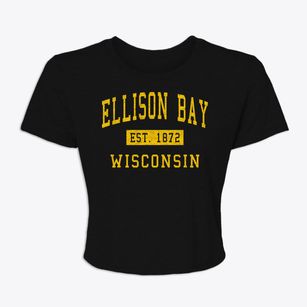 Ellison Bay Wisconsin Classic Established Women's Crop Top