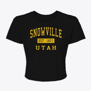 Snowville Utah Classic Established Women's Crop Top