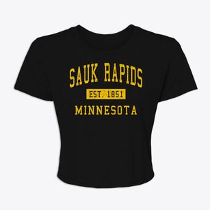Sauk Rapids Minnesota Classic Established Women's Crop Top