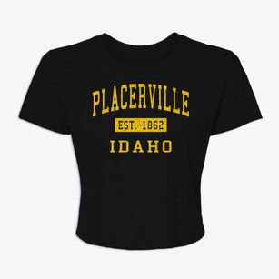 Placerville Idaho Classic Established Women's Crop Top