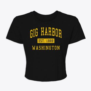 Gig Harbor Washington Classic Established Women's Crop Top