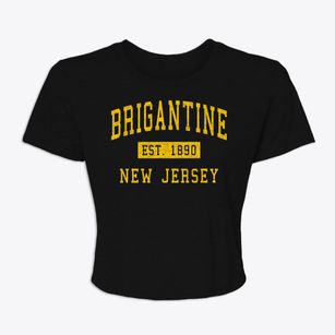 Brigantine New Jersey Classic Established Women's Crop Top