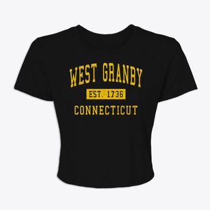 West Granby Connecticut Classic Established Women's Crop Top