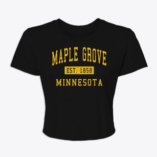 Maple Grove Minnesota Classic Established Women's Crop Top