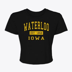 Waterloo Iowa Classic Established Women's Crop Top