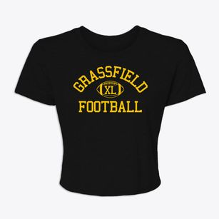 Grassfield High School Classic Football Women's Crop Top