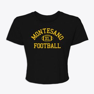 Montesano High School Classic Football Women's Crop Top