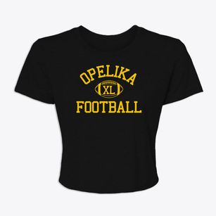 Opelika High School Classic Football Women's Crop Top