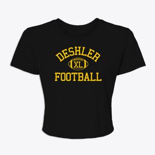 Deshler Lutheran School Classic Football Women's Crop Top