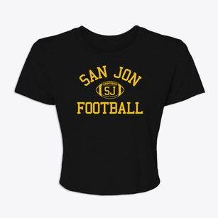 San Jon High School Classic Football Women's Crop Top