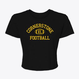 Cornerstone Christian School Classic Football Women's Crop Top
