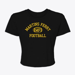 Martins Ferry High School Classic Football Women's Crop Top
