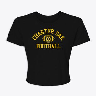 Charter Oak School Classic Football Women's Crop Top