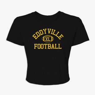 Eddyville School Classic Football Women's Crop Top
