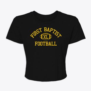 First Baptist Christian School Classic Football Women's Crop Top