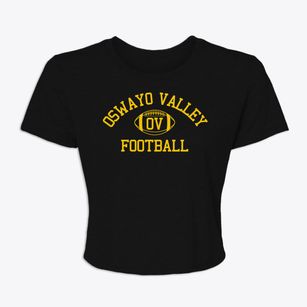 Oswayo Valley High School Classic Football Women's Crop Top